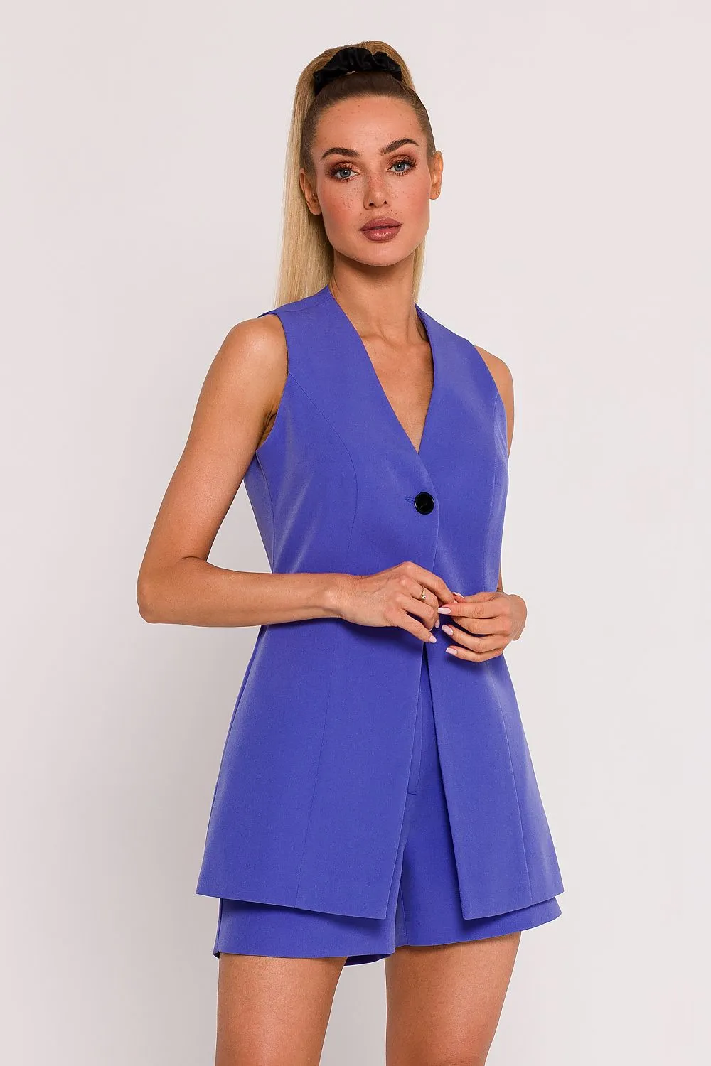 Elegant V-Neck Tailored Gilet