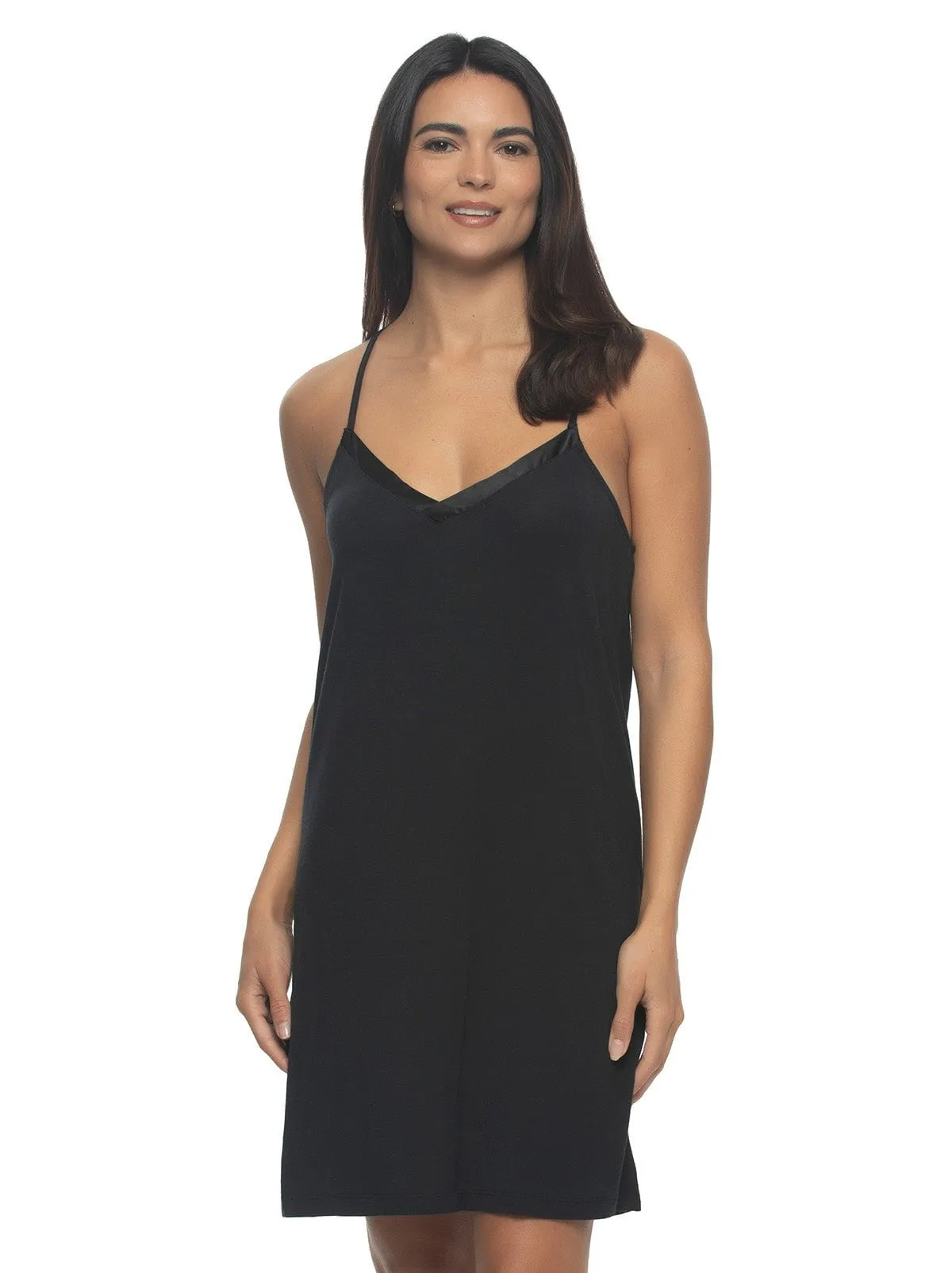 Elysees Rich Satin Chemise Slip Dress