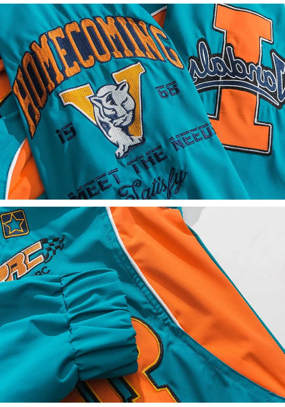 Embroid Racing Motorcycle Jacket