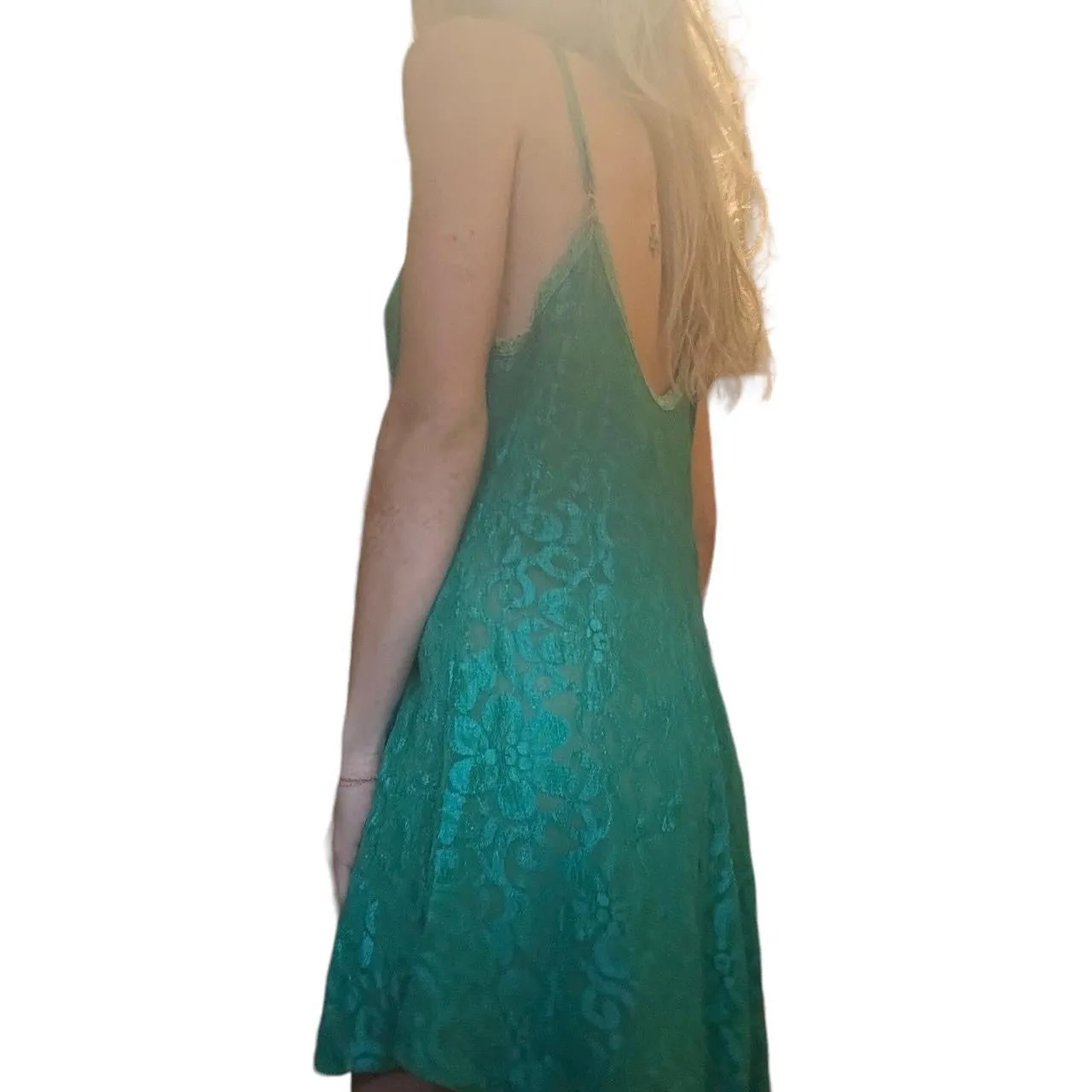 Emerald Lace Slip