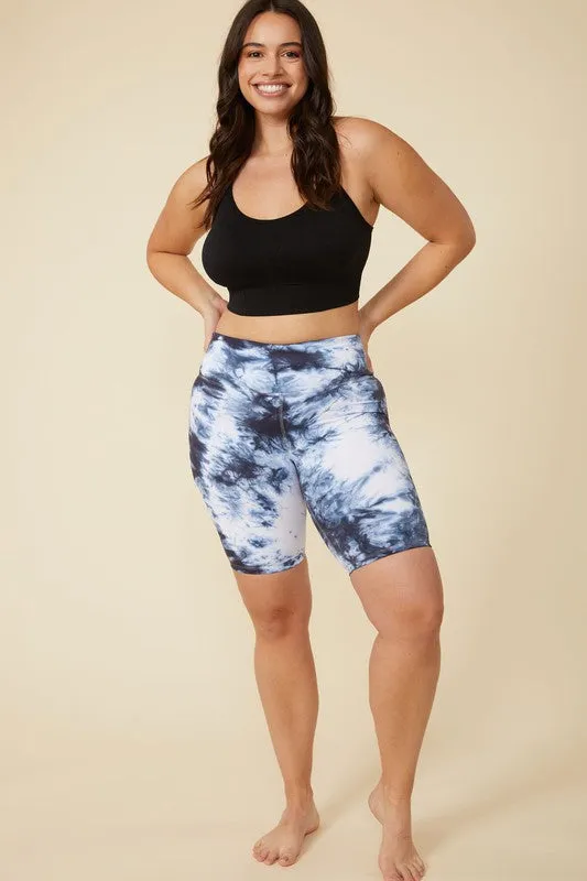ERA CURVE tye-dye biker short