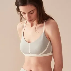 Ernest Leoty Corset Stretch Bra in Grey/Ivory