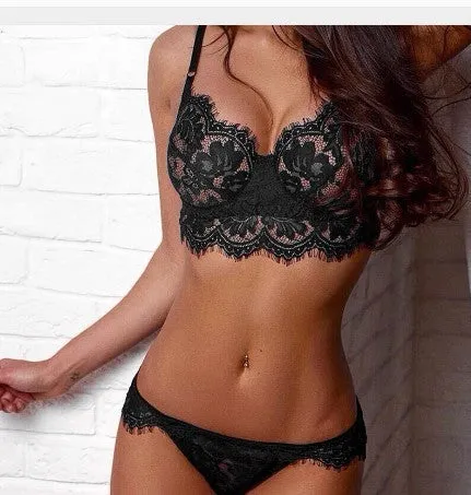 Erotic Mesh Lace Lingerie Set - Sexy Sheer Lingerie for Alluring Nights