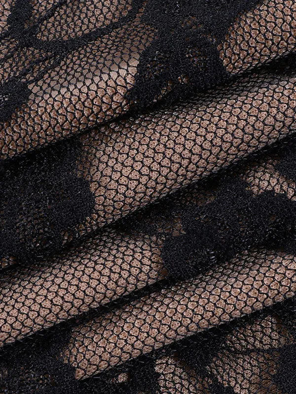 Eyelash Lace Cropped Blouse