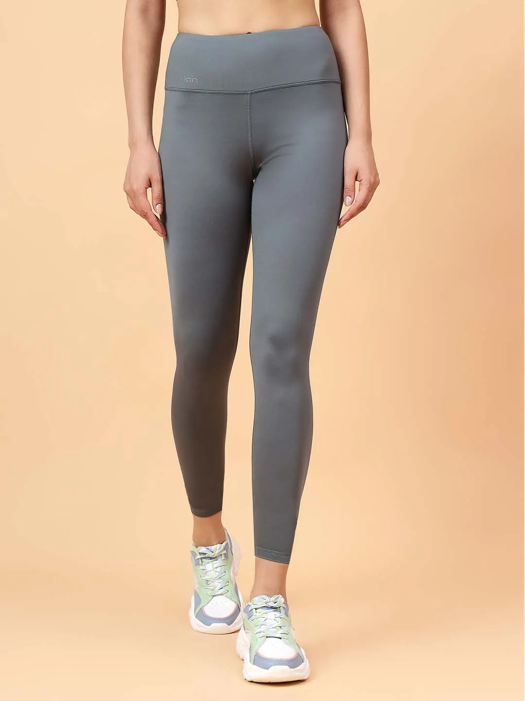 Fitkin Women's Dark Green Core High Waist Curve Sculpting Tights