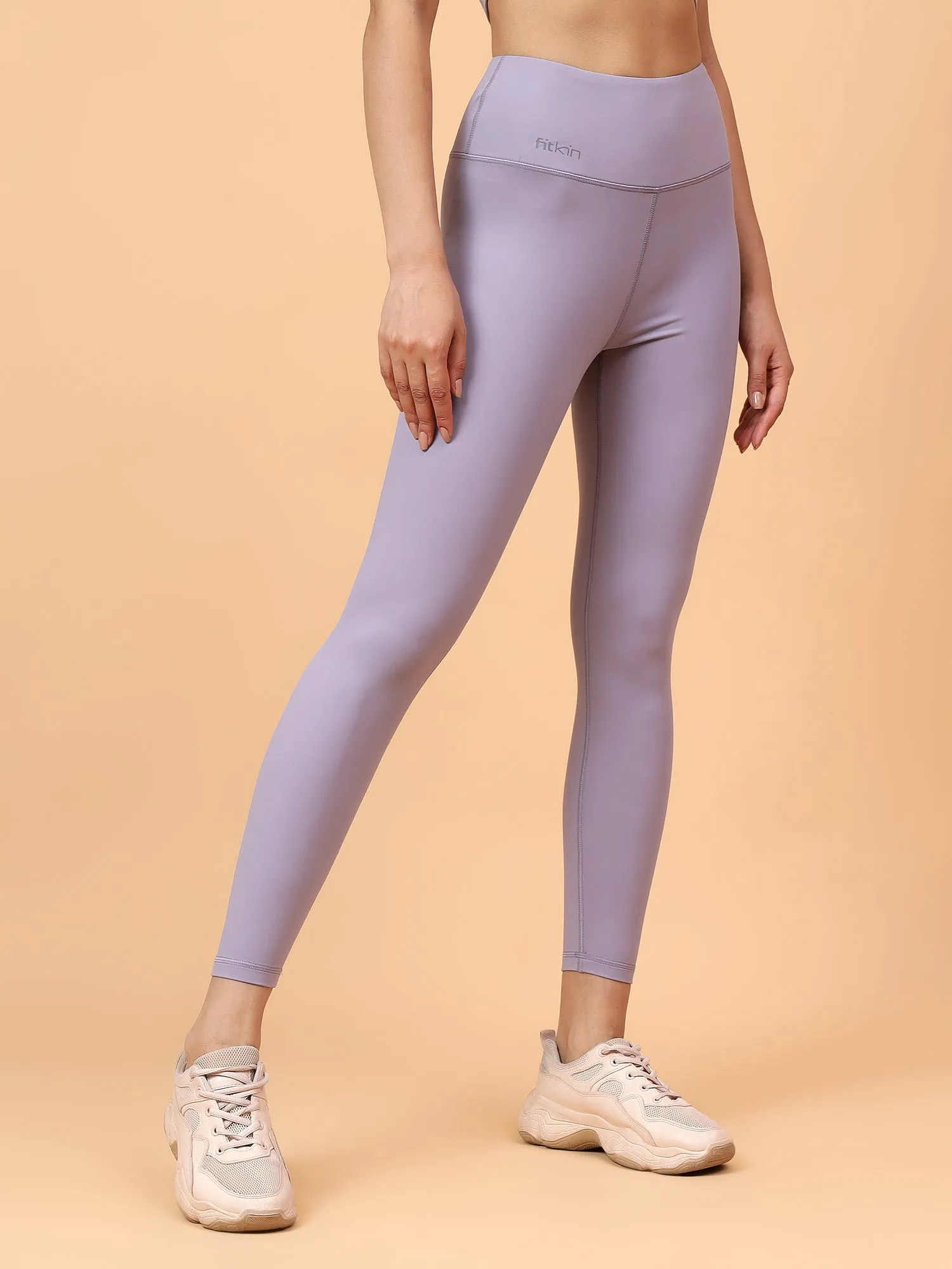 Fitkin Women's Grey Core High Waist Curve Sculpting Tights