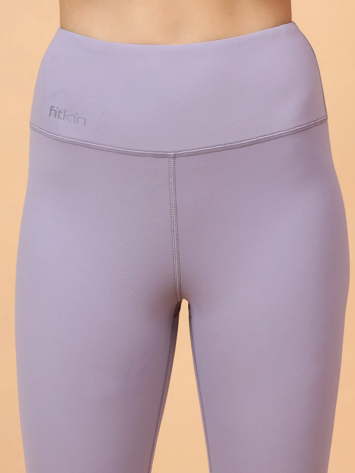 Fitkin Women's Grey Core High Waist Curve Sculpting Tights