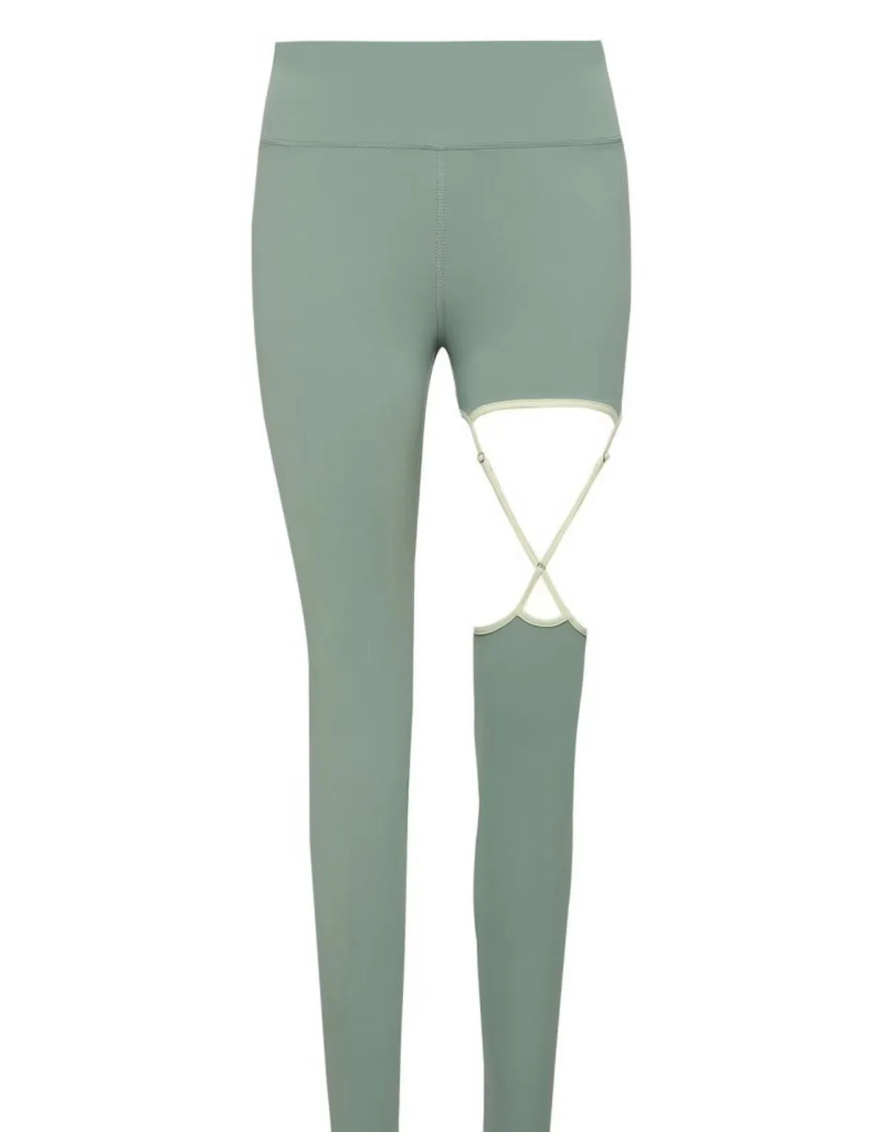 Fitness Tank Top Irregular Strap Pants