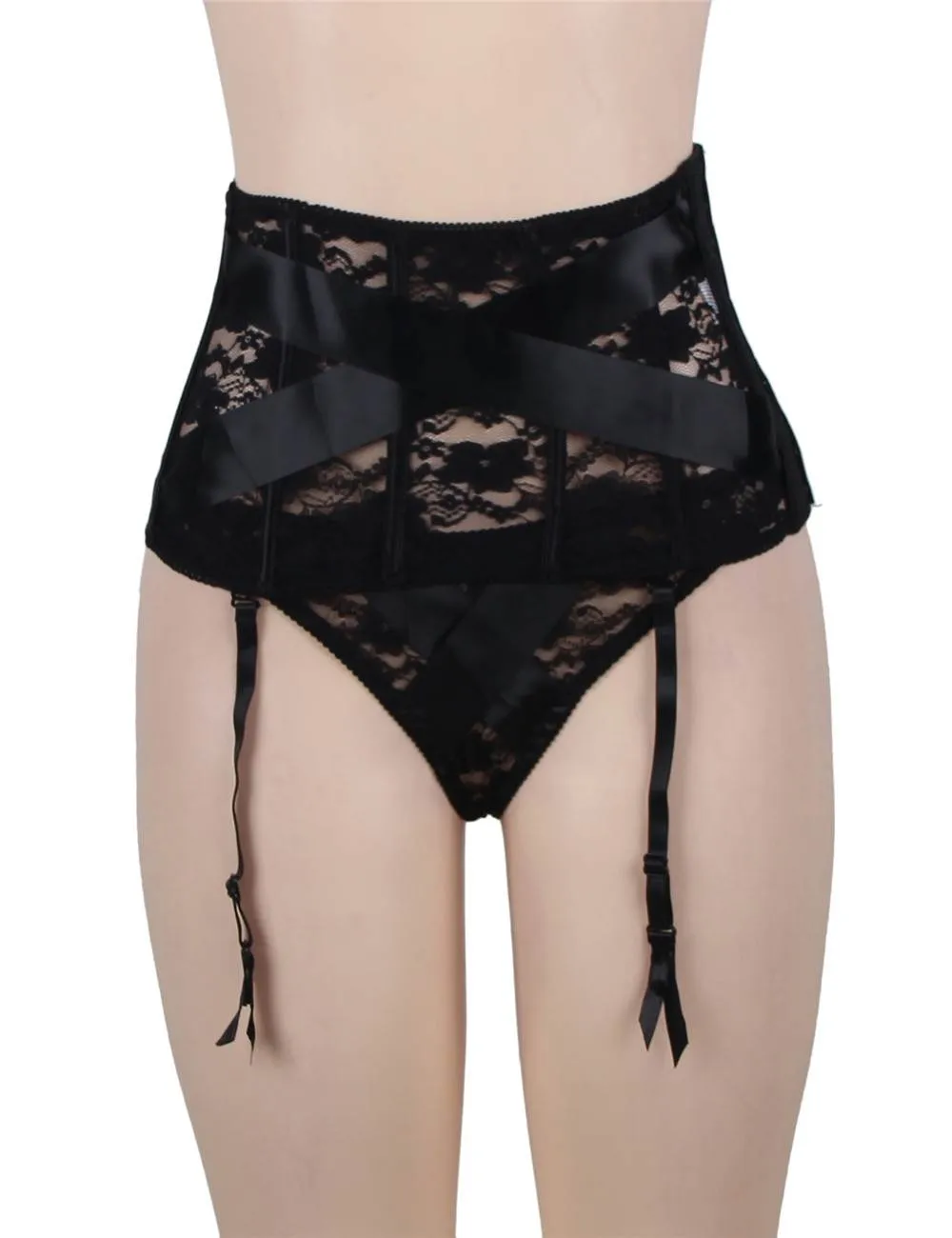 Floral Lace Jarretelles Set