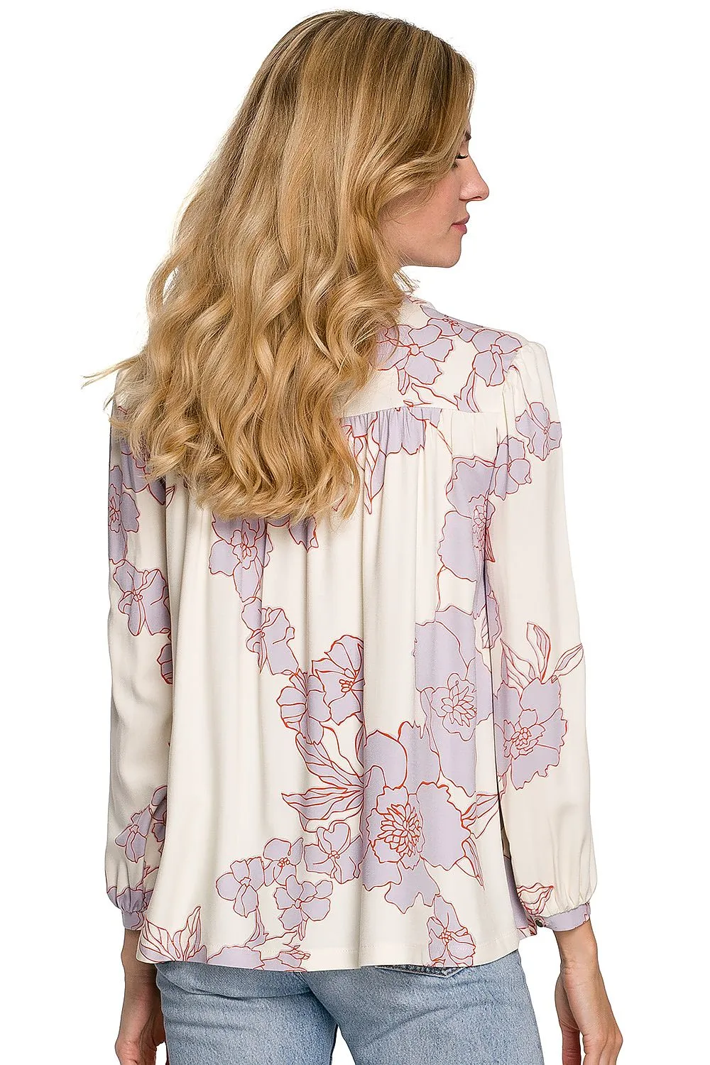 Floral Pattern Relaxed Blouse