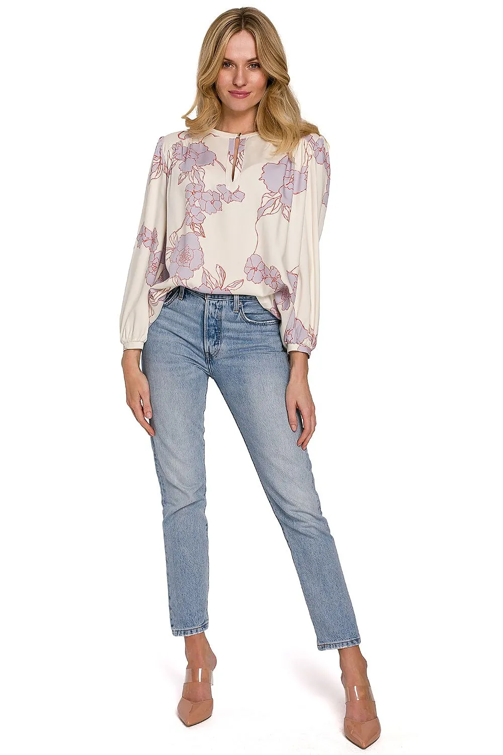 Floral Pattern Relaxed Blouse