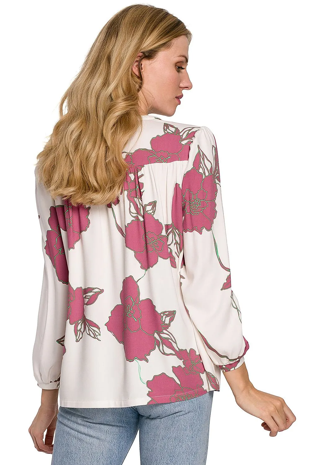Floral Print Loose-Fit Blouse