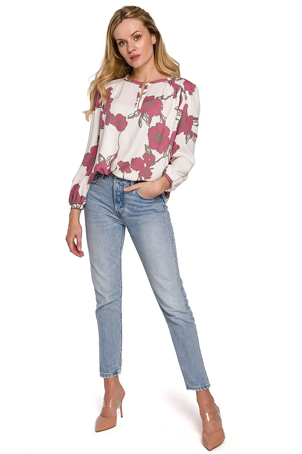 Floral Print Loose-Fit Blouse