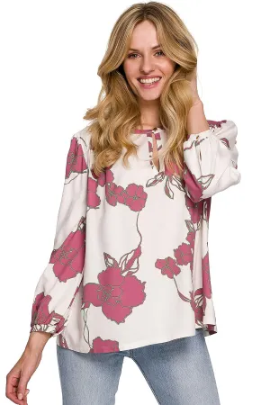 Floral Print Loose-Fit Blouse