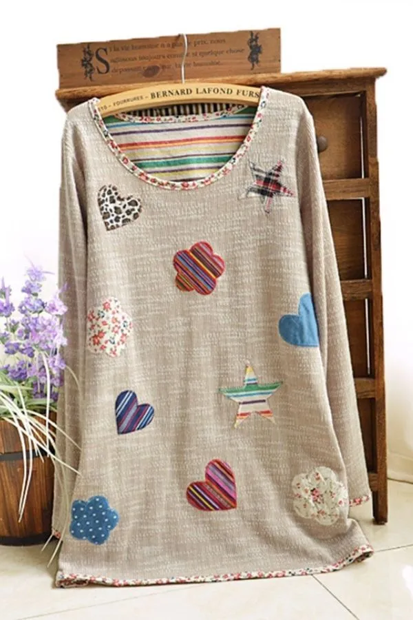 Floral Printed Round Neck Blouse