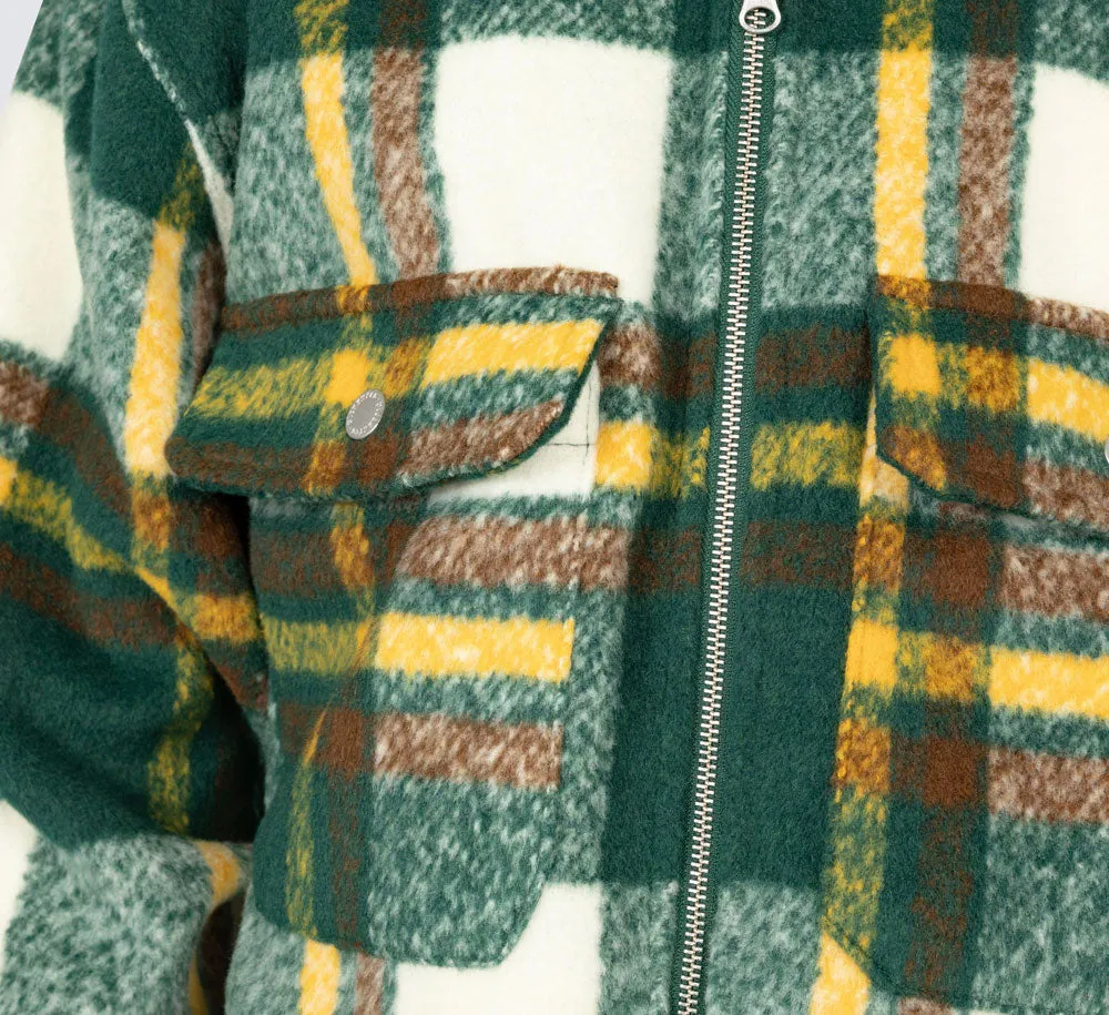 FOLKLORE PLAID WORK JACKET