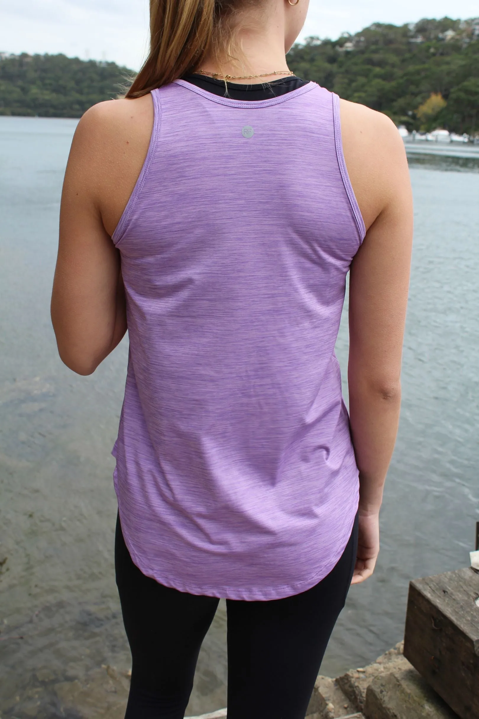 Fortune Wide Back Singlet - Lilac
