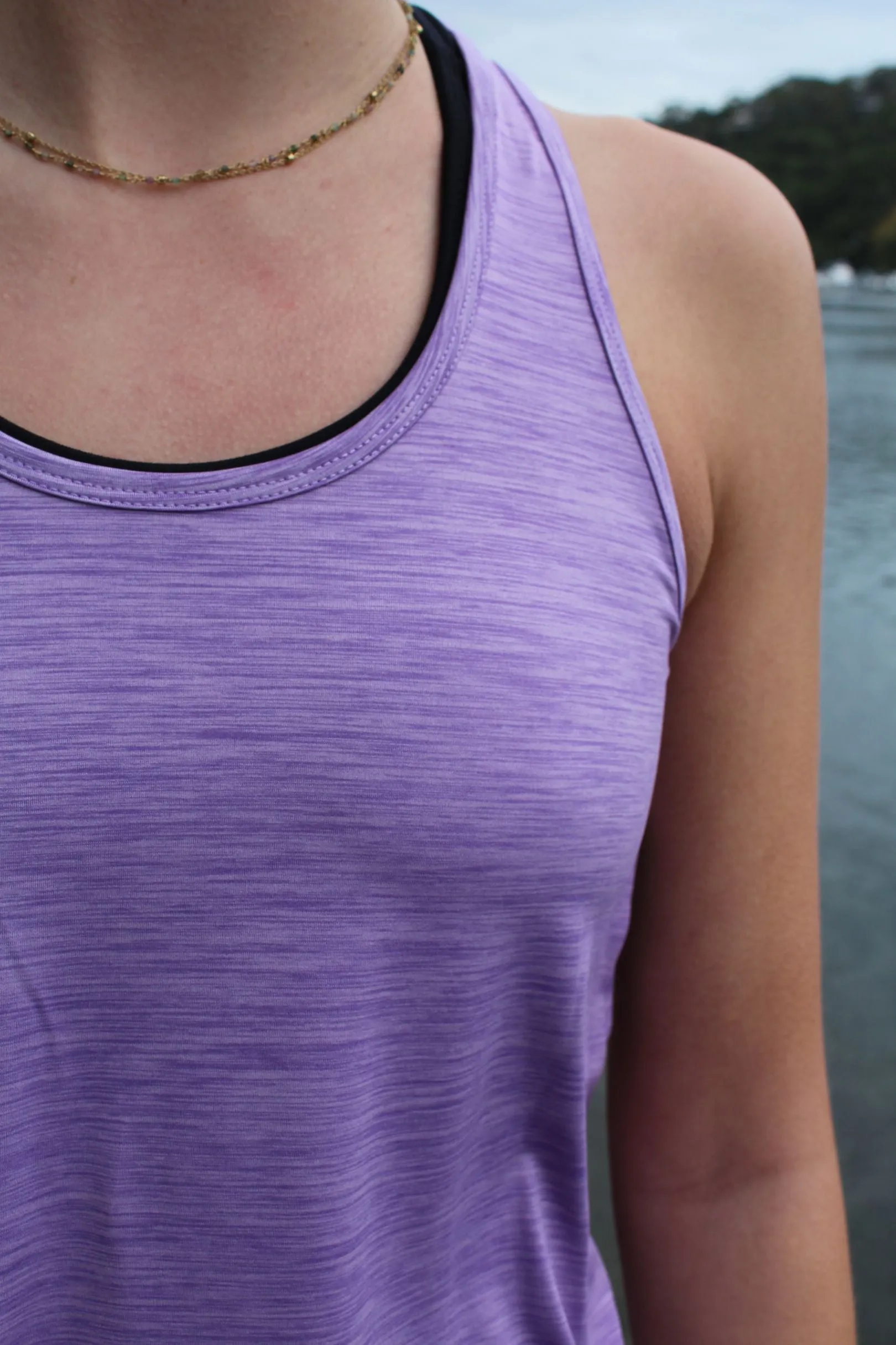 Fortune Wide Back Singlet - Lilac