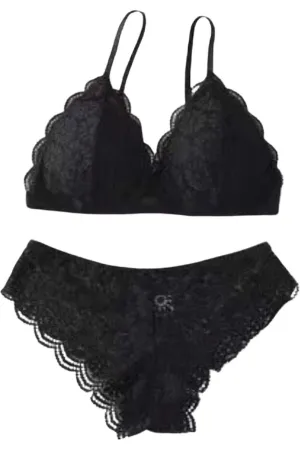 French Lingerie Set Lace Bralette and Panties