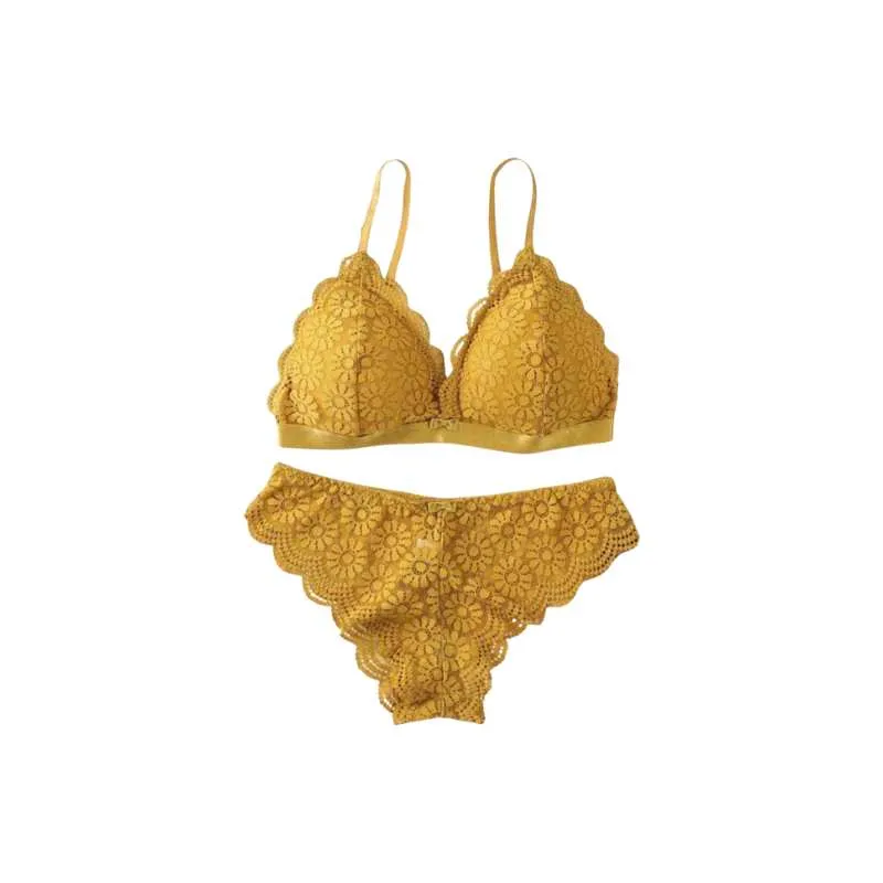 French Lingerie Set Lace Bralette and Panties