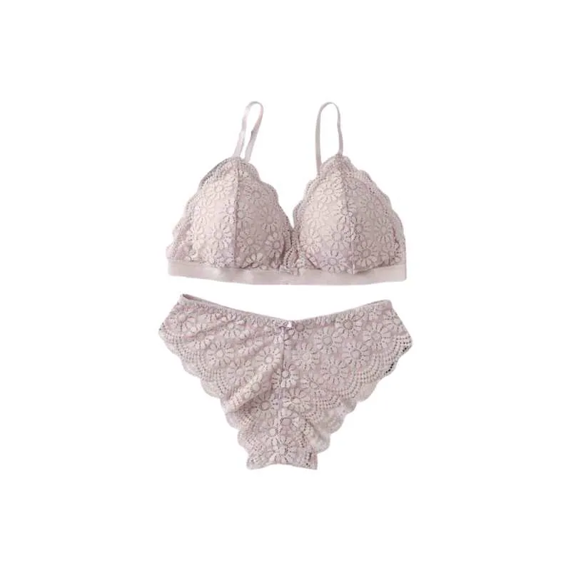 French Lingerie Set Lace Bralette and Panties