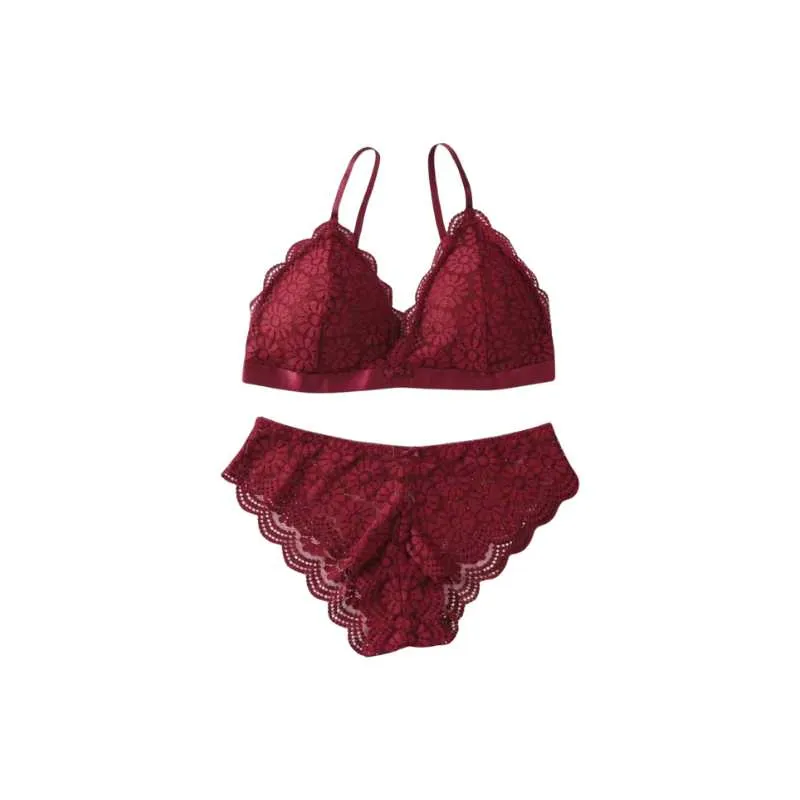 French Lingerie Set Lace Bralette and Panties