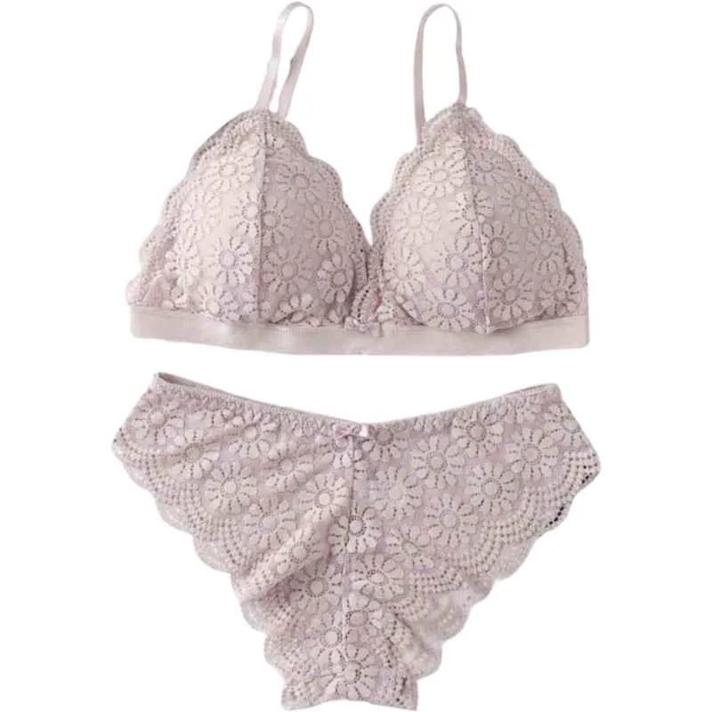 French Lingerie Set Lace Bralette and Panties