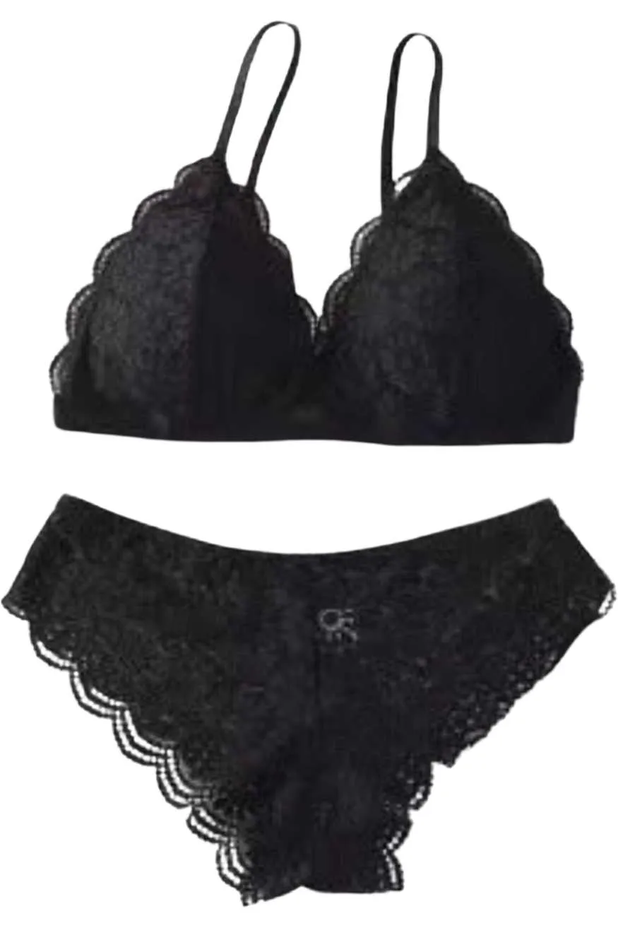 French Lingerie Set Lace Bralette and Panties