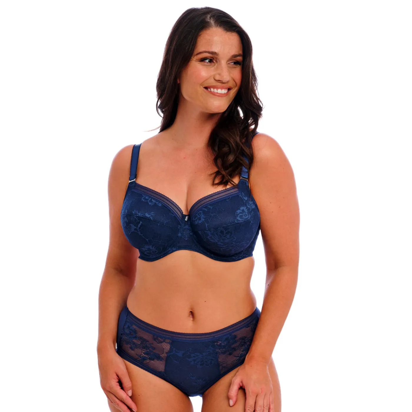 Fusion Lace Brief | Navy