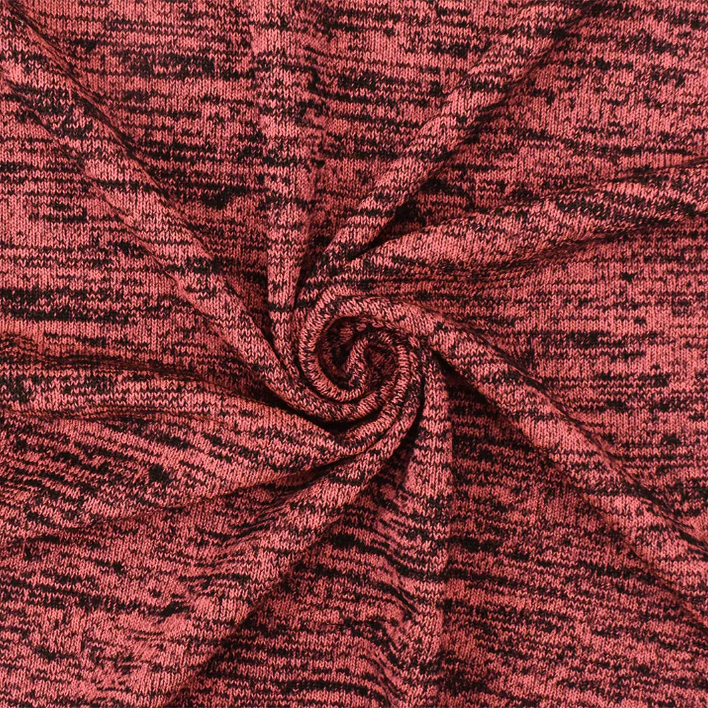 Gamer Red-Black Slub Stretch Jersey Knit Fabric