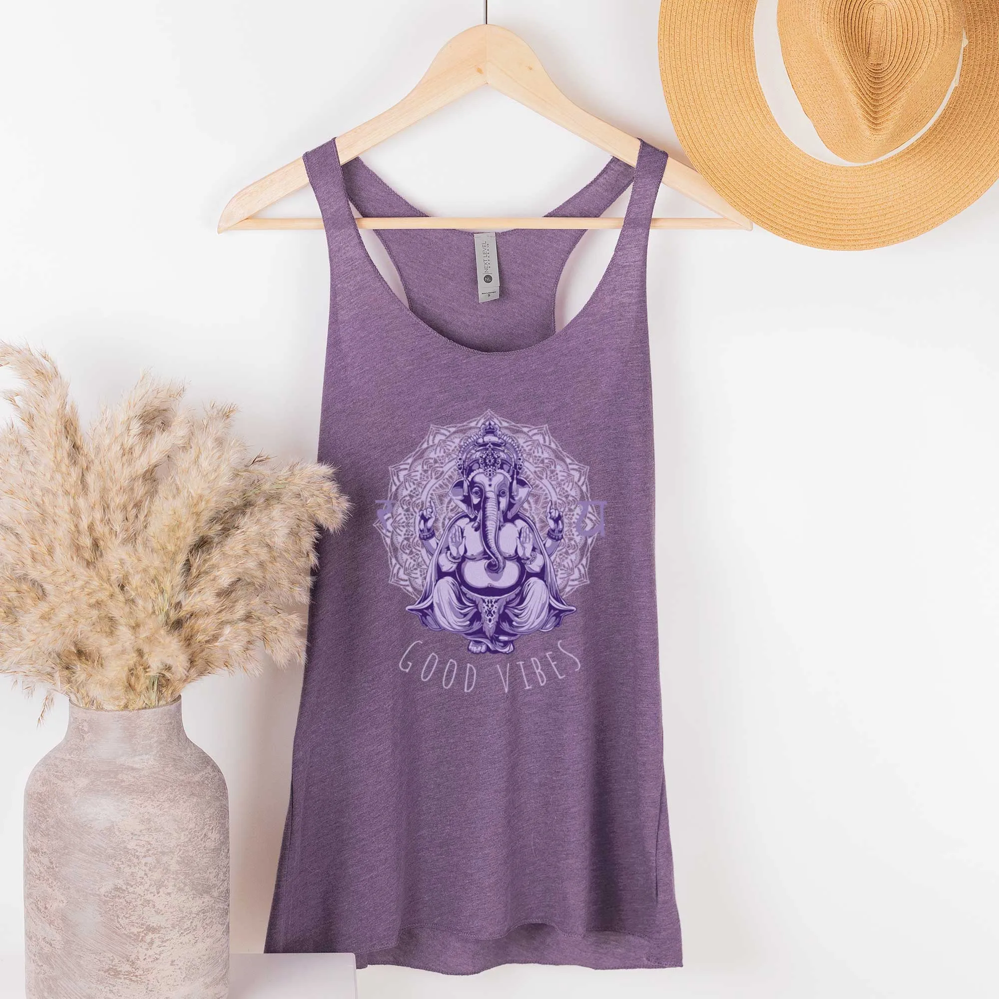Ganesha Good Vibes - Women's Triblend Racerback Tank