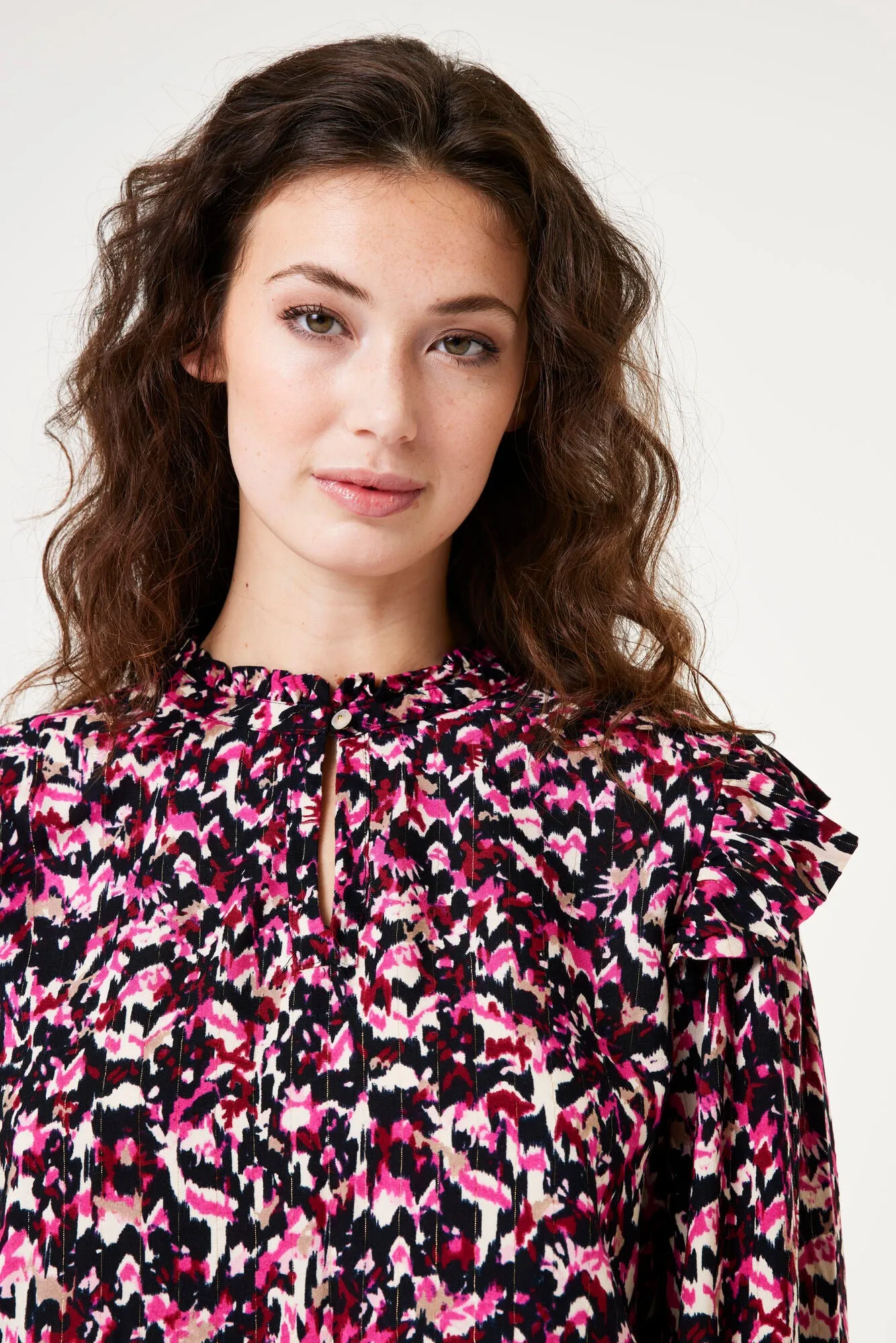 Garcia Megan Blouse - Cabernet Print