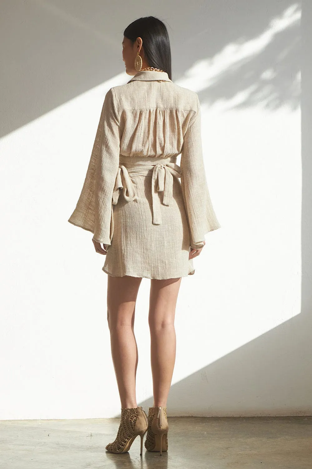 GAUZE COLLAR TOP