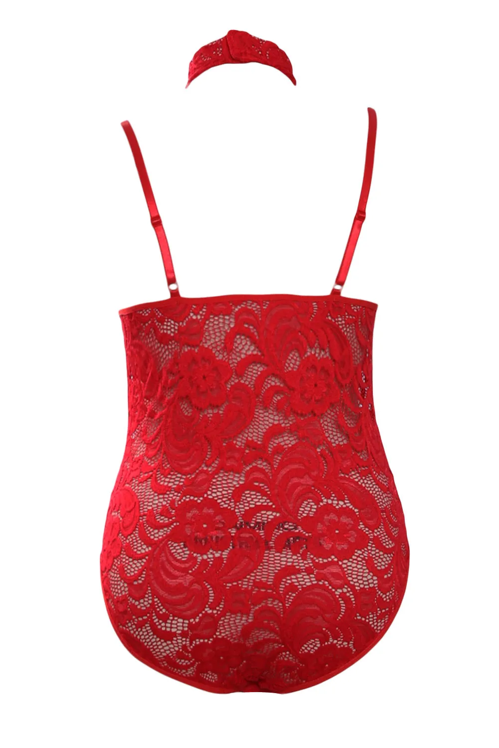GiGi Sheer Lace Choker Neck Teddy