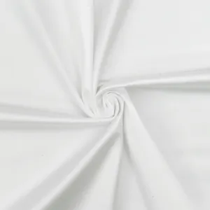 Glamour White Solid Satin-like Activewear Stretch Jersey Knit Fabric