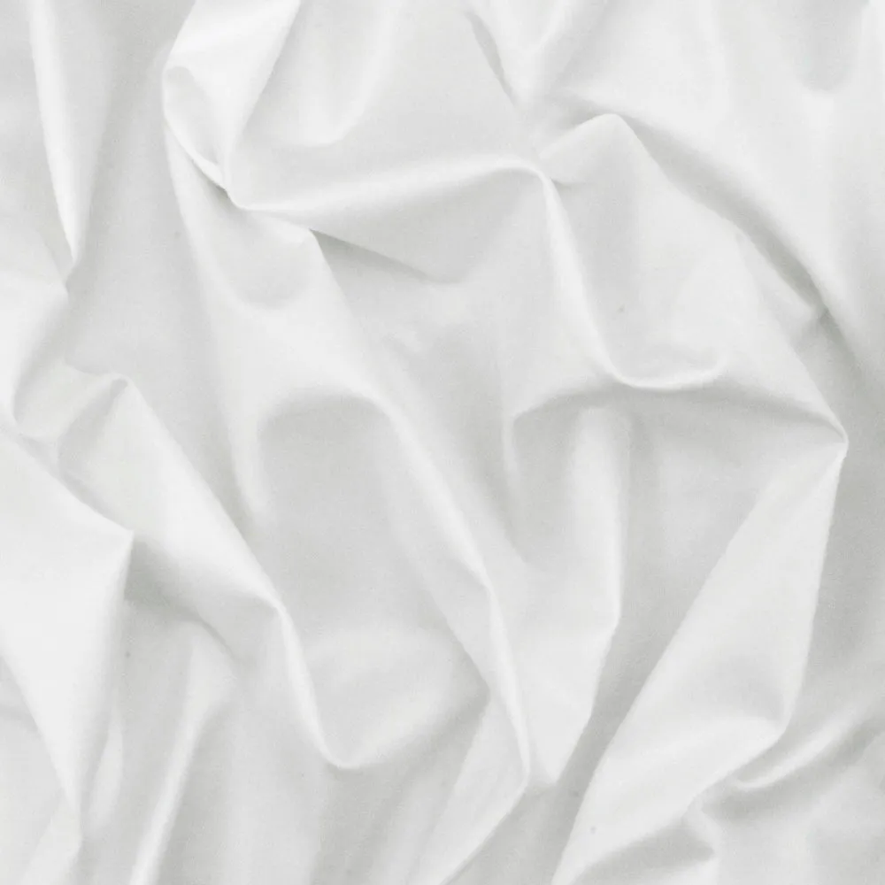 Glamour White Solid Satin-like Activewear Stretch Jersey Knit Fabric