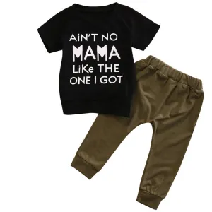 Graphic Print Short Sleeves T-Shirt and Sweatpants