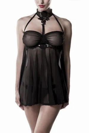 Grey Velvet Erotic Negligee