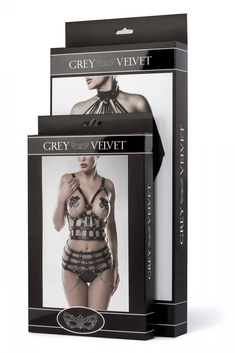 Grey Velvet Erotic Negligee