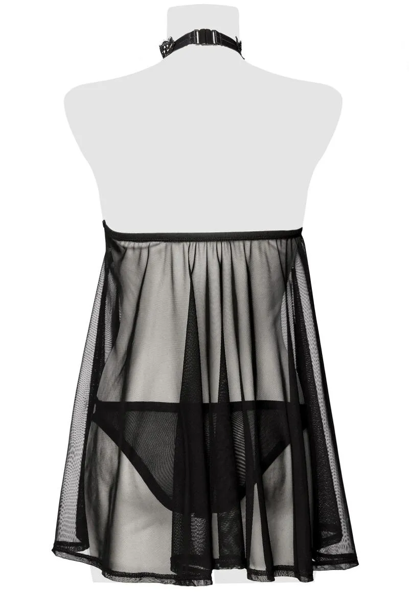 Grey Velvet Erotic Negligee