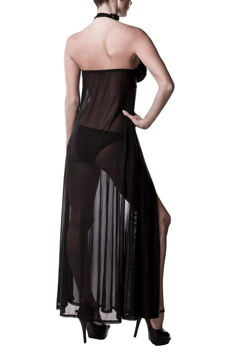 Grey Velvet Negligee