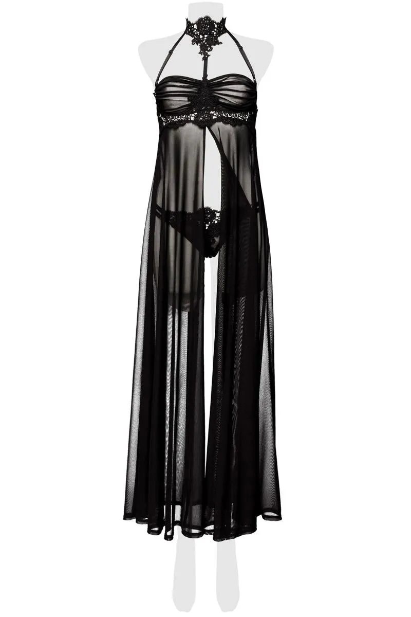 Grey Velvet Negligee