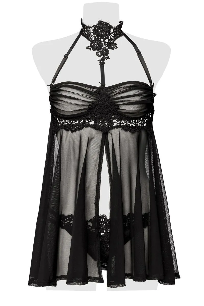 Grey Velvet Negligee
