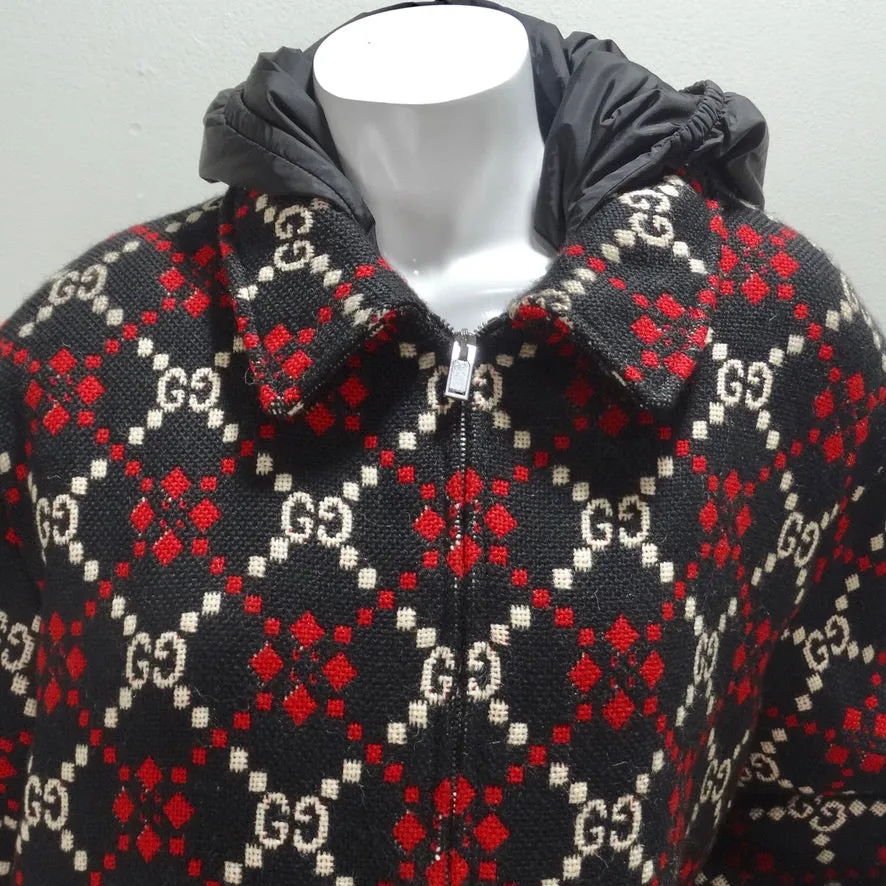 Gucci Macro GG Diamond Wool Jacket