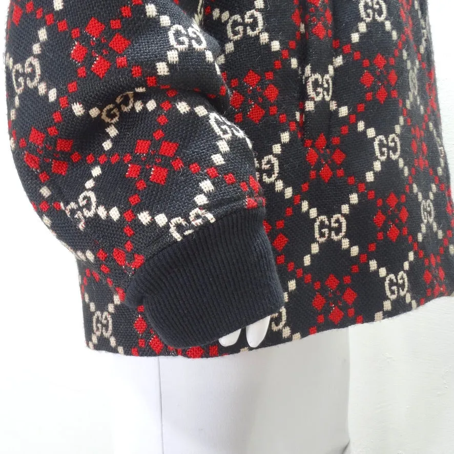 Gucci Macro GG Diamond Wool Jacket