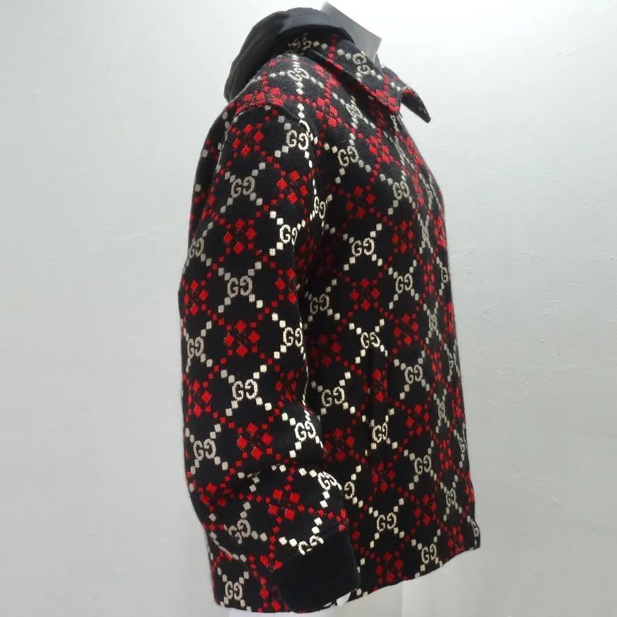 Gucci Macro GG Diamond Wool Jacket
