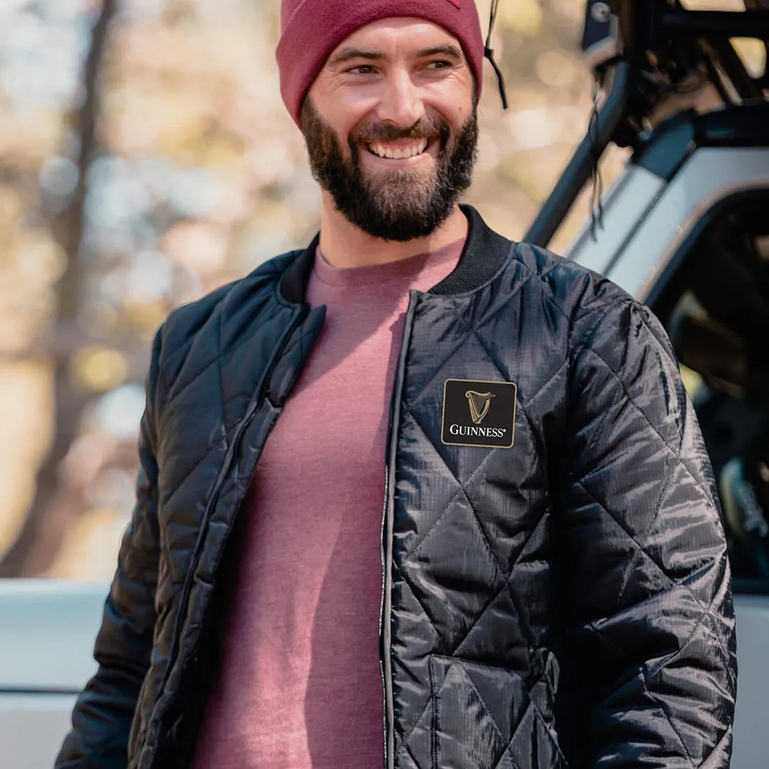 Guinness Quilted Utility Zip Up