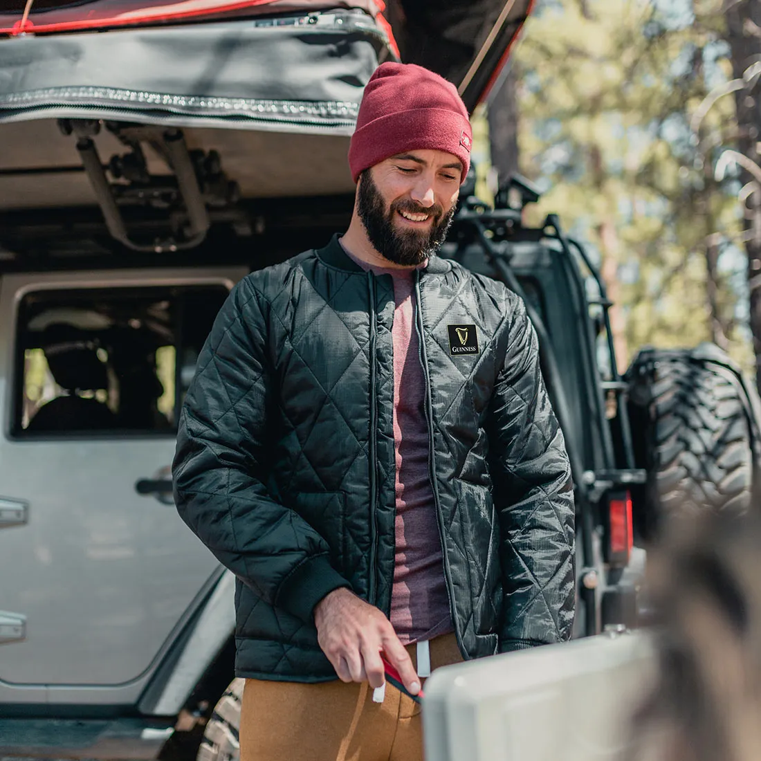 Guinness Quilted Utility Zip Up