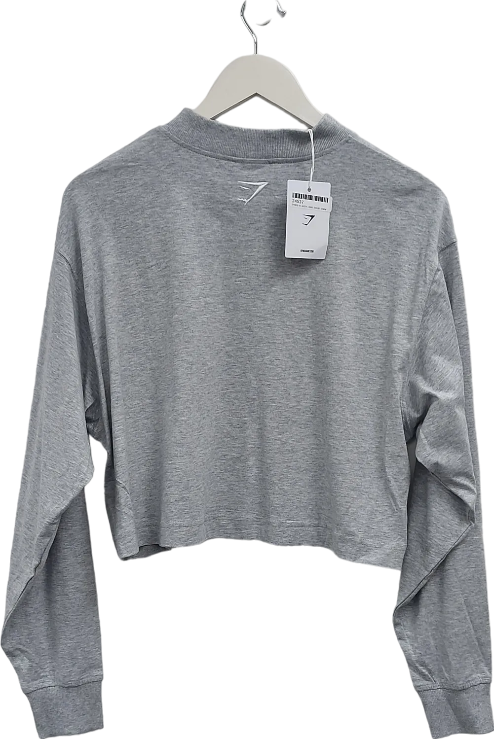 gymshark Grey Oversize Graphic Outline Long Sleeve Top UK M