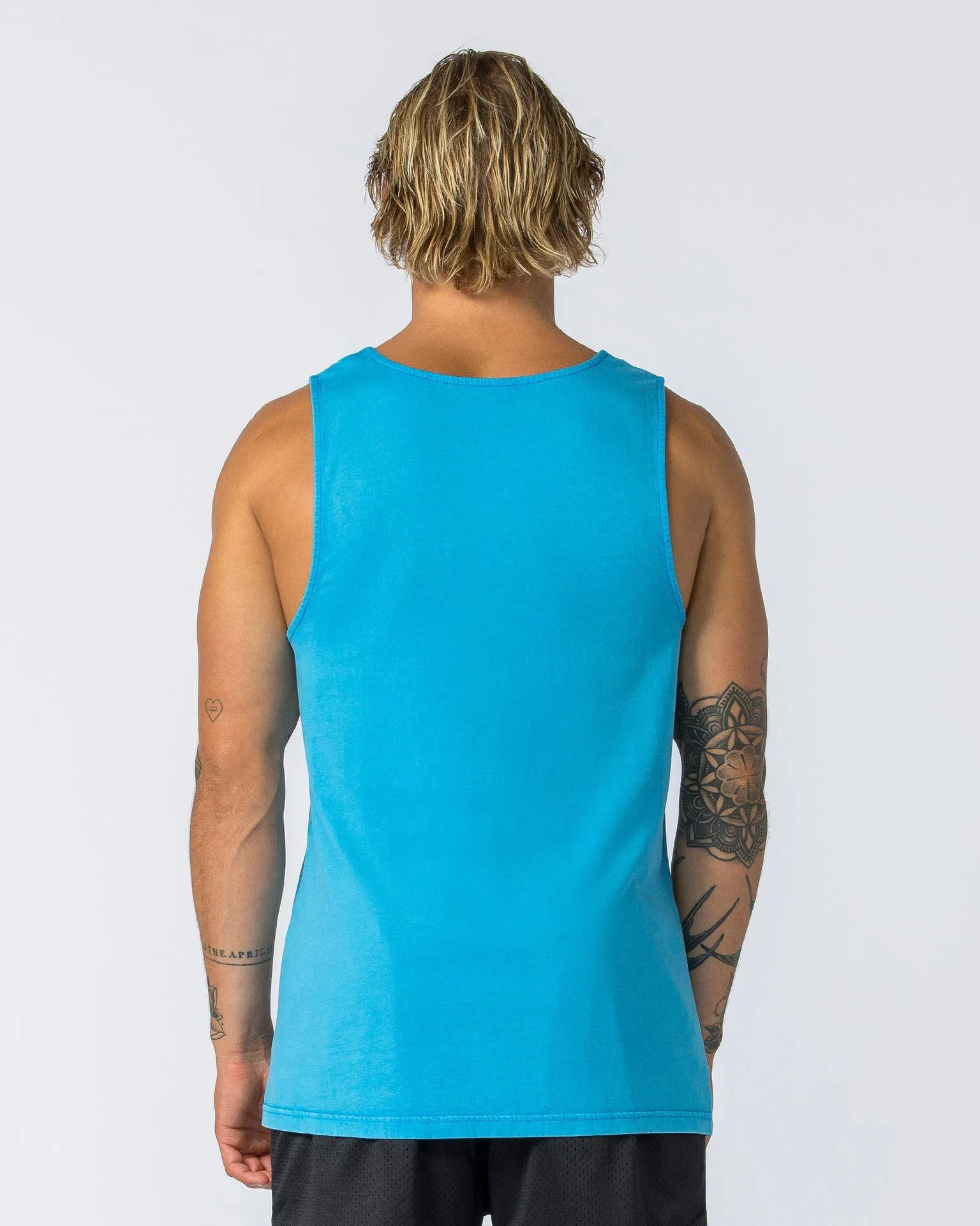 H Back Tank - Washed Adriatic Blue